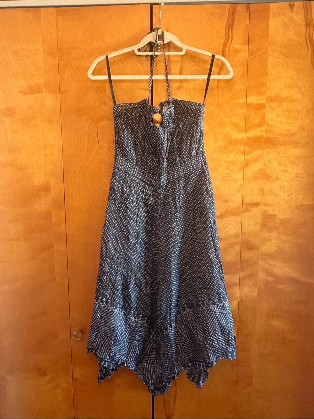 Vintage GAP Blue Sleeveless Silk Dress